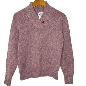 Vintage Woolrich Sweater Shawl Collar Heathered Pink Women's‎ Medium